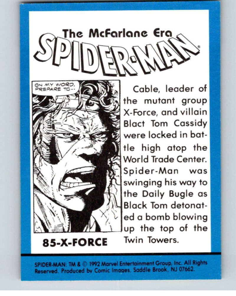 1992 Spider-Man Todd McFarlane Era #85 X-Force V76411 Image 2