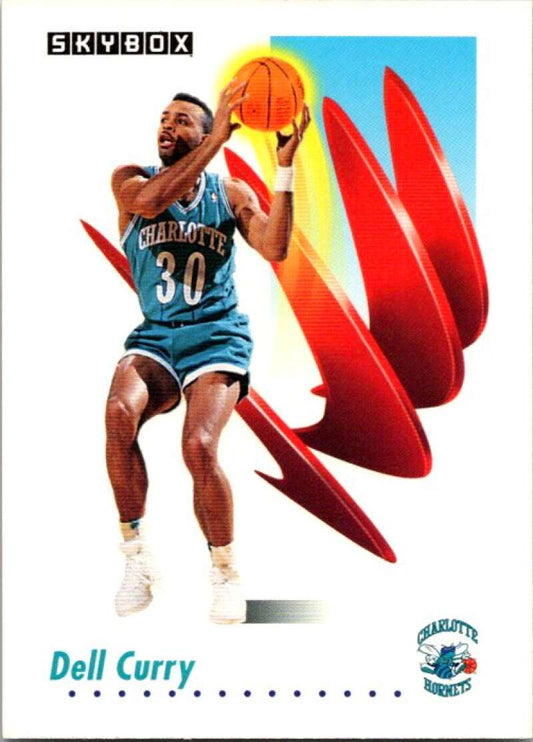 1991-92 SkyBox #25 Dell Curry  Charlotte Hornets  V76982 Image 1