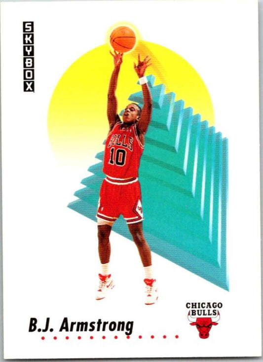 1991-92 SkyBox #34 B.J. Armstrong  Chicago Bulls  V76986 Image 1