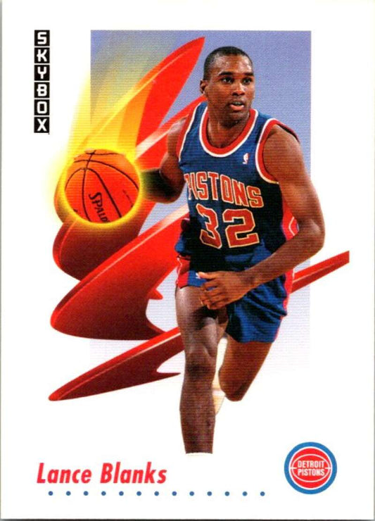 1991-92 SkyBox #80 Lance Blanks  Detroit Pistons  V77013 Image 1