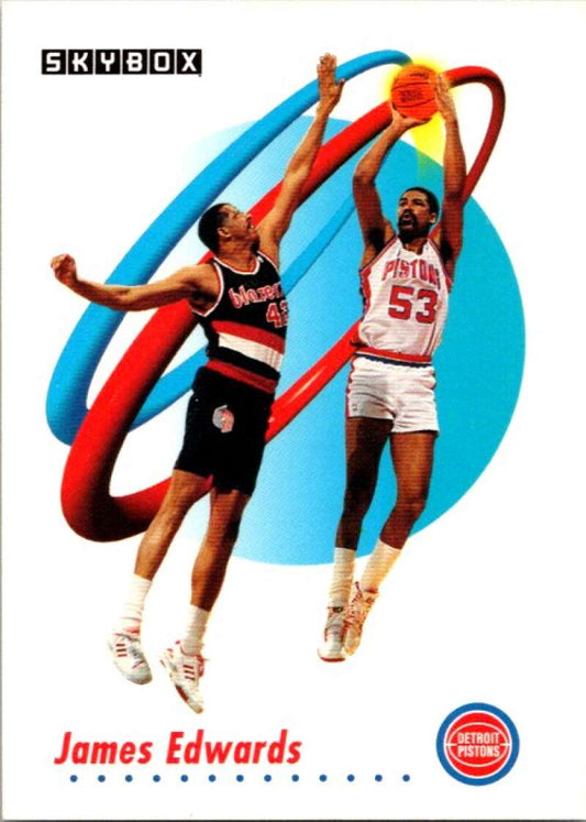 1991-92 SkyBox #82 James Edwards  Detroit Pistons  V77015 Image 1