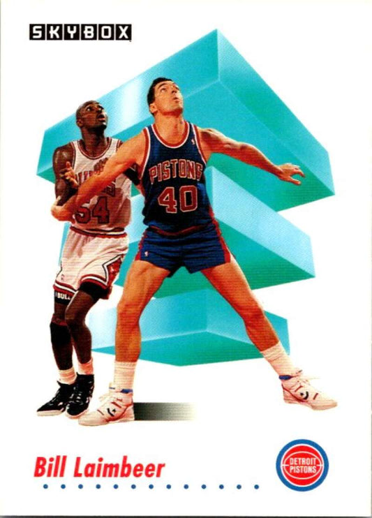 1991-92 SkyBox #85 Bill Laimbeer  Detroit Pistons  V77016 Image 1