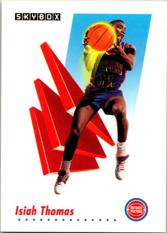 1991-92 SkyBox #88 Isiah Thomas  Detroit Pistons  V77018 Image 1