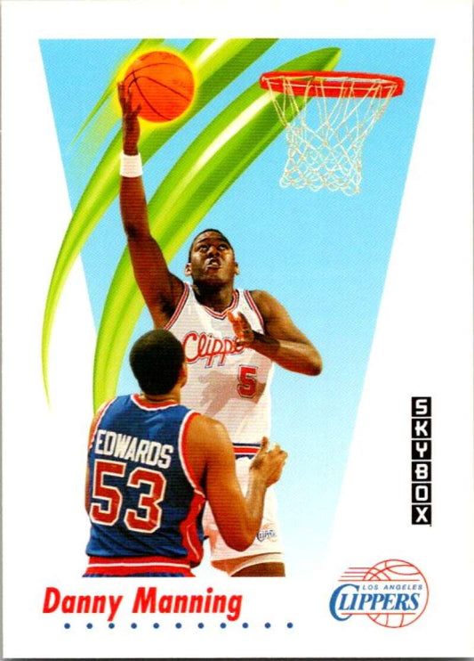 1991-92 SkyBox #127 Danny Manning  Los Angeles Clippers  V77058 Image 1