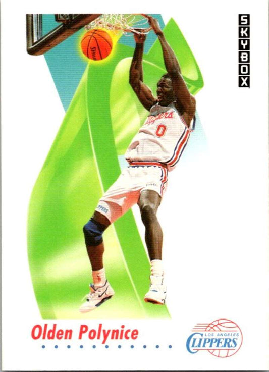 1991-92 SkyBox #130 Olden Polynice  Los Angeles Clippers  V77064 Image 1