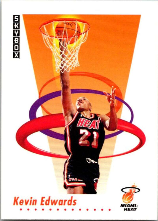 1991-92 SkyBox #148 Kevin Edwards  Miami Heat  V77091 Image 1