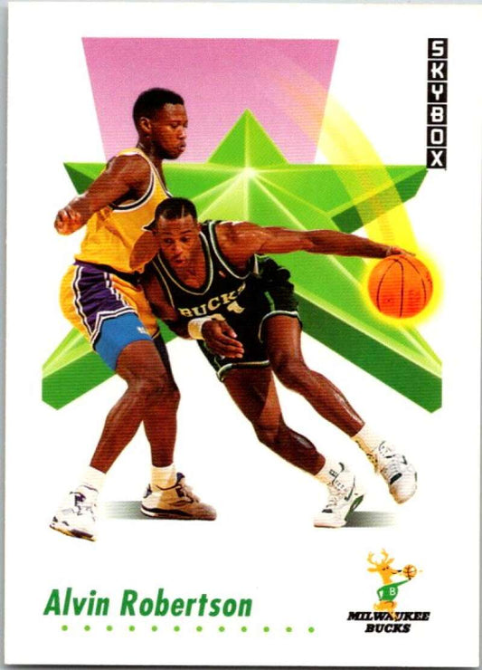 1991-92 SkyBox #163 Alvin Robertson  Milwaukee Bucks  V77114 Image 1