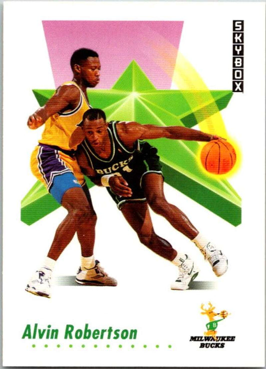 1991-92 SkyBox #163 Alvin Robertson  Milwaukee Bucks  V77115 Image 1