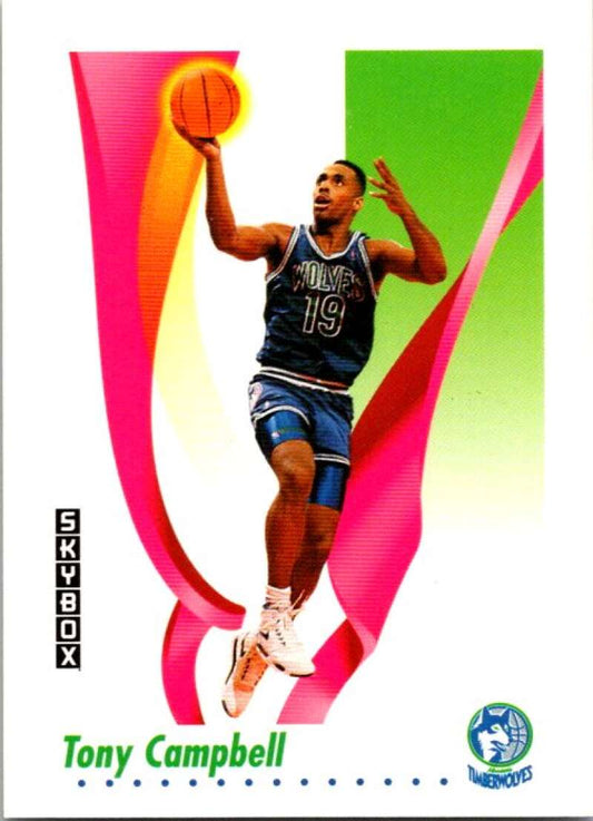 1991-92 SkyBox #168 Tony Campbell  Minnesota Timberwolves  V77123 Image 1