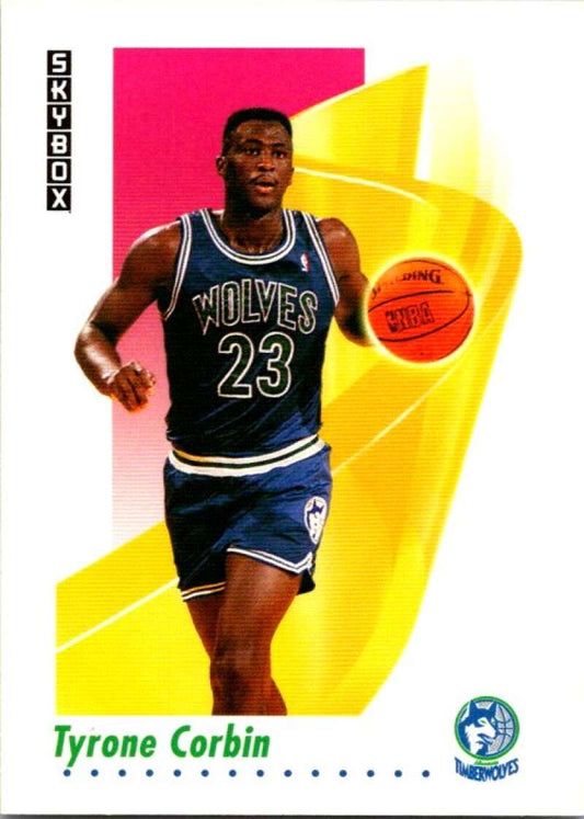 1991-92 SkyBox #169 Tyrone Corbin  Minnesota Timberwolves  V77124 Image 1