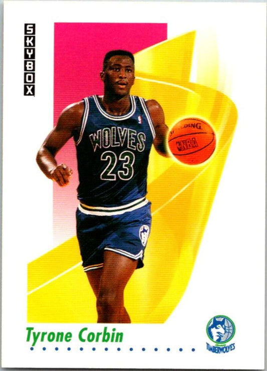 1991-92 SkyBox #169 Tyrone Corbin  Minnesota Timberwolves  V77125 Image 1