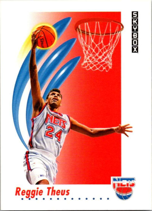 1991-92 SkyBox #187 Reggie Theus  New Jersey Nets  V77155 Image 1