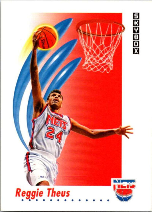 1991-92 SkyBox #187 Reggie Theus  New Jersey Nets  V77156 Image 1
