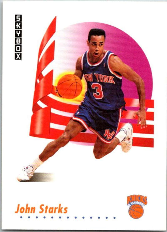 1991-92 SkyBox #194 John Starks  RC Rookie New York Knicks  V77168 Image 1
