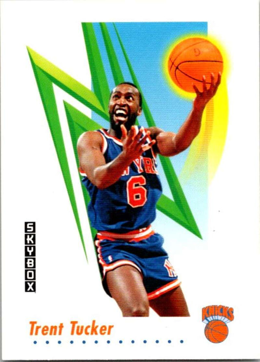 1991-92 SkyBox #195 Trent Tucker  New York Knicks  V77169 Image 1
