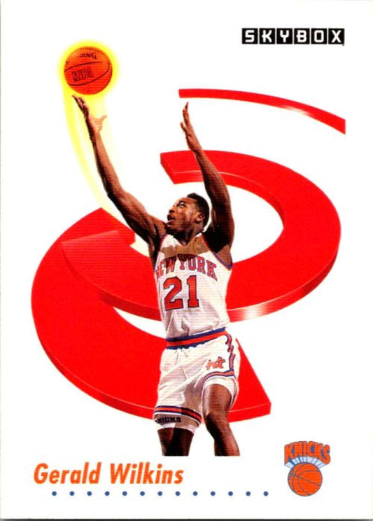 1991-92 SkyBox #198 Gerald Wilkins  New York Knicks  V77172 Image 1