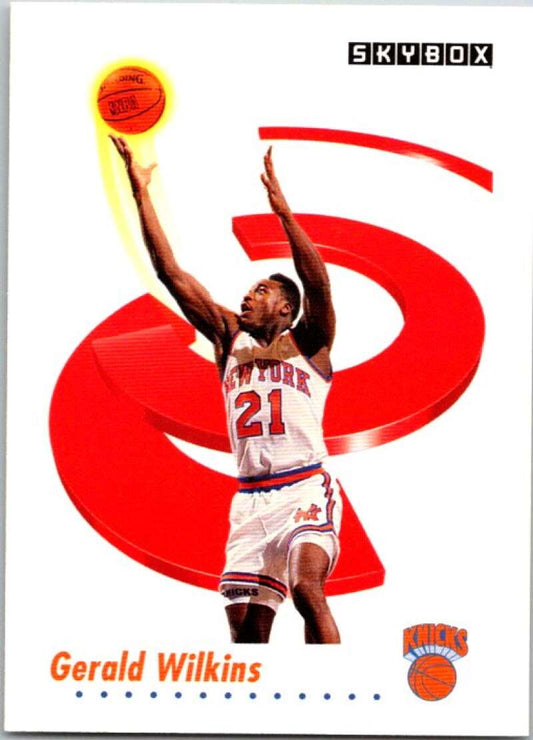 1991-92 SkyBox #198 Gerald Wilkins  New York Knicks  V77173 Image 1