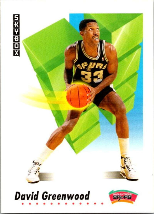 1991-92 SkyBox #258 David Greenwood  San Antonio Spurs  V77265 Image 1