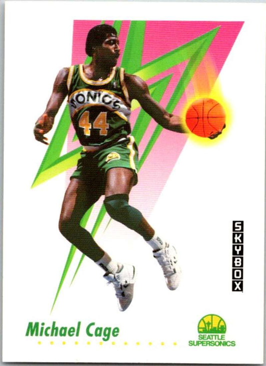 1991-92 SkyBox #267 Michael Cage  Seattle SuperSonics  V77276 Image 1