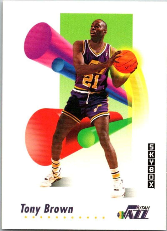 1991-92 SkyBox #278 Tony Brown  Utah Jazz  V77293 Image 1