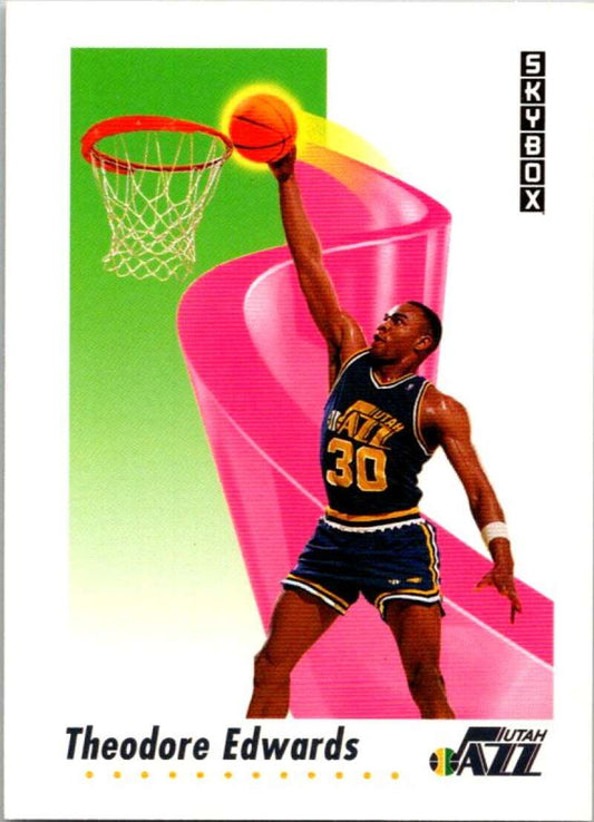 1991-92 SkyBox #280 Blue Edwards  Utah Jazz  V77296 Image 1