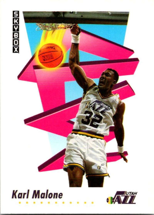 1991-92 SkyBox #283 Karl Malone  Utah Jazz  V77299 Image 1