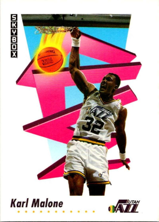 1991-92 SkyBox #283 Karl Malone  Utah Jazz  V77300 Image 1