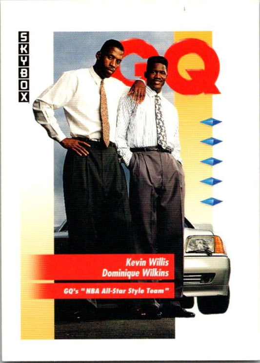 1991-92 SkyBox #325 Kevin Willis/Dominique Wilkins  Atlanta Hawks  V77365 Image 1