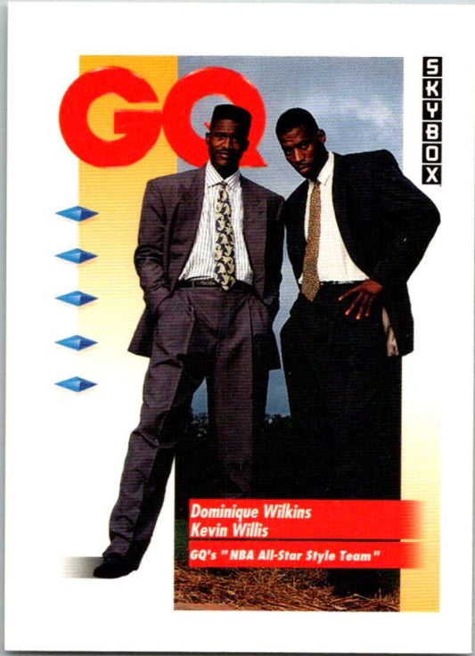 1991-92 SkyBox #326 Kevin Willis/Dominique Wilkins  Atlanta Hawks  V77366 Image 1