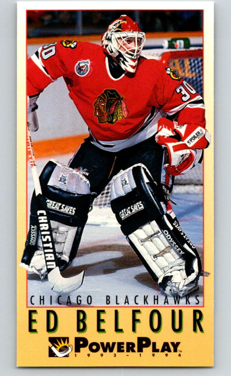 1993-94 PowerPlay #46 Ed Belfour  Chicago Blackhawks  V77489 Image 1