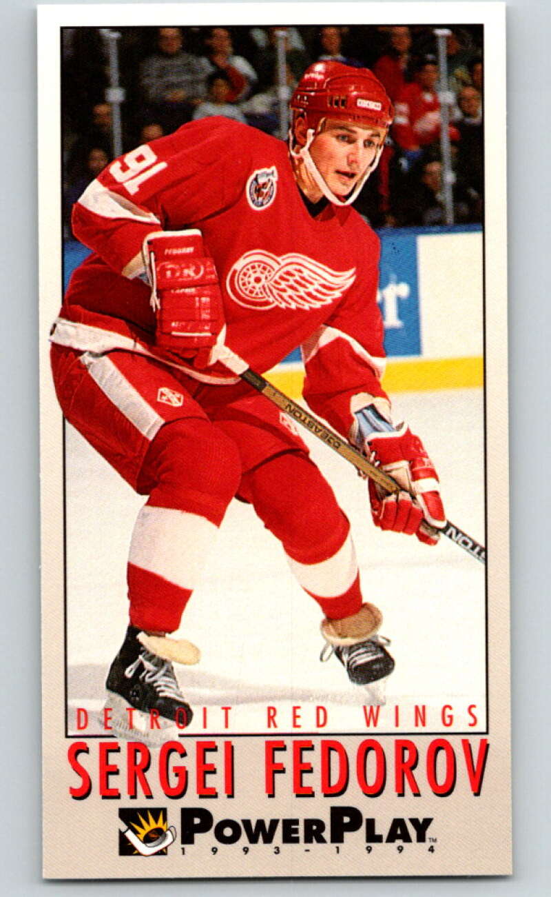 1993-94 PowerPlay #72 Sergei Fedorov  Detroit Red Wings  V77549 Image 1