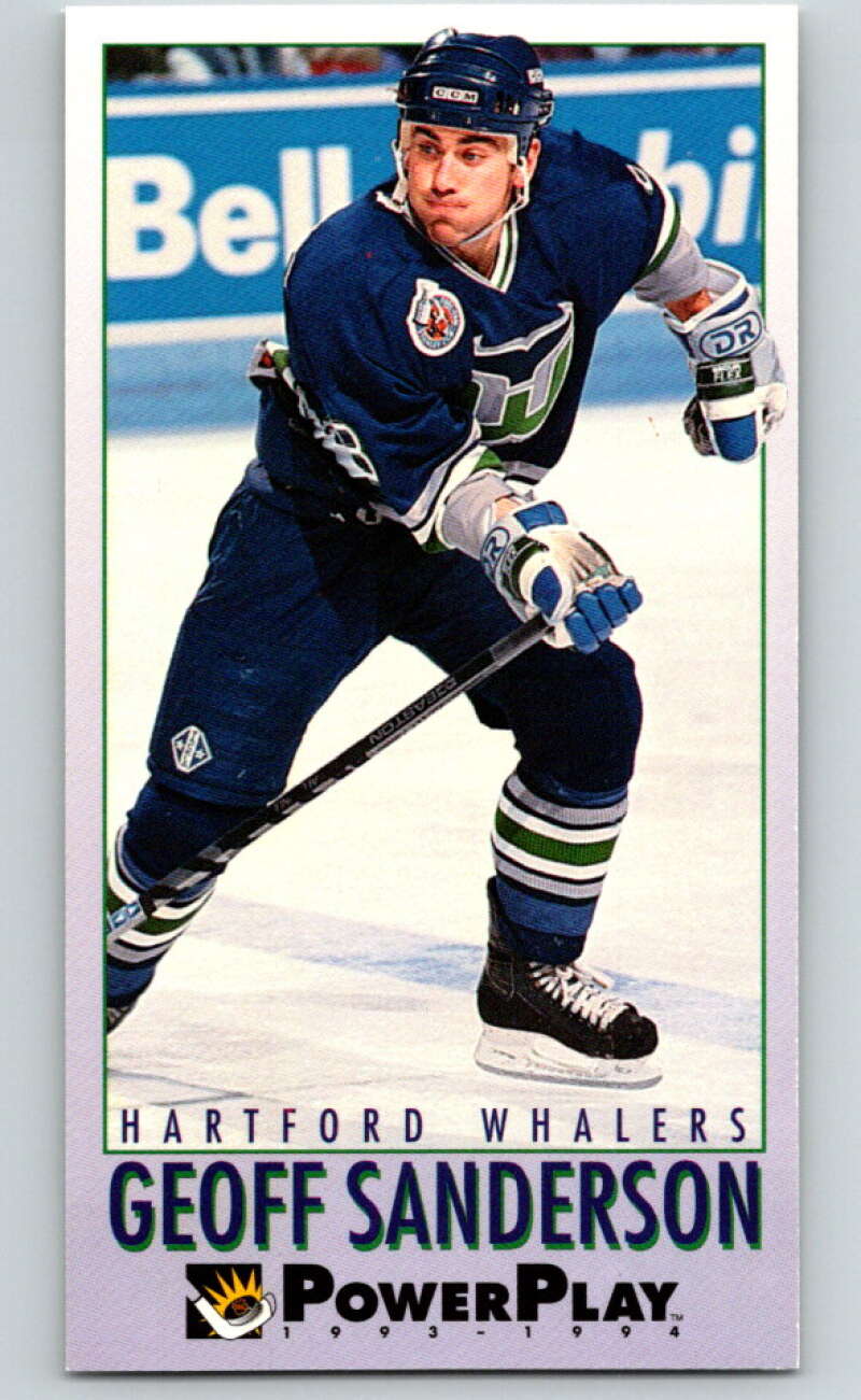 1993-94 PowerPlay #109 Geoff Sanderson  Hartford Whalers  V77627 Image 1