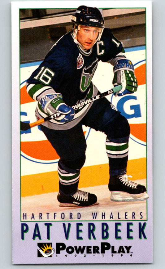 1993-94 PowerPlay #110 Pat Verbeek Hartford Whalers  V77628 Image 1