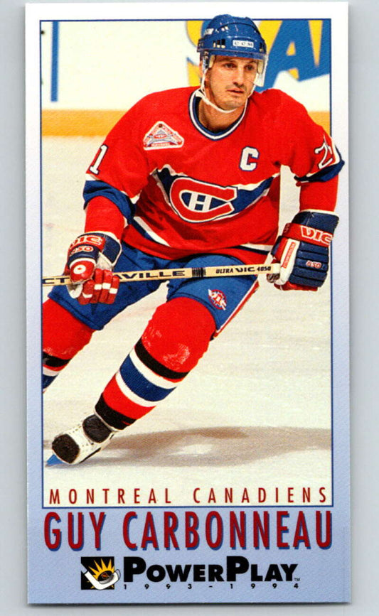 1993-94 PowerPlay #126 Guy Carbonneau  Montreal Canadiens  V77655 Image 1