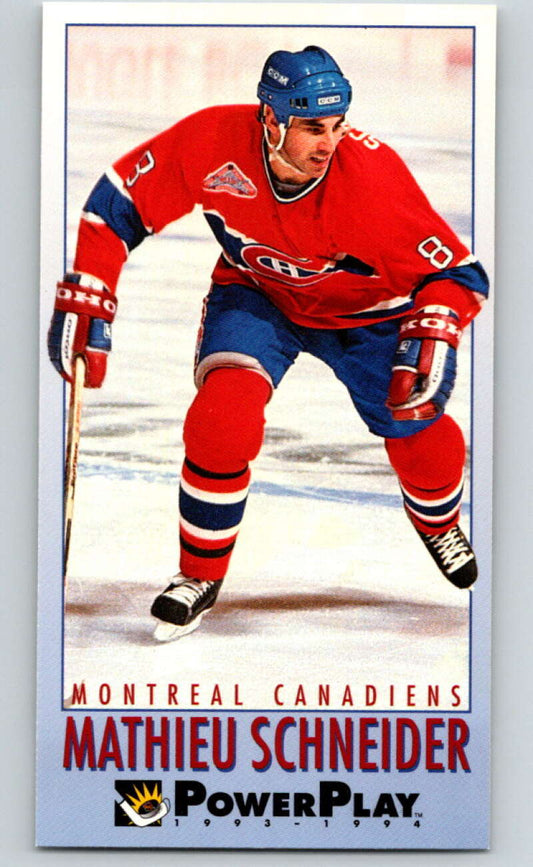 1993-94 PowerPlay #134 Mathieu Schneider  Montreal Canadiens  V77667 Image 1
