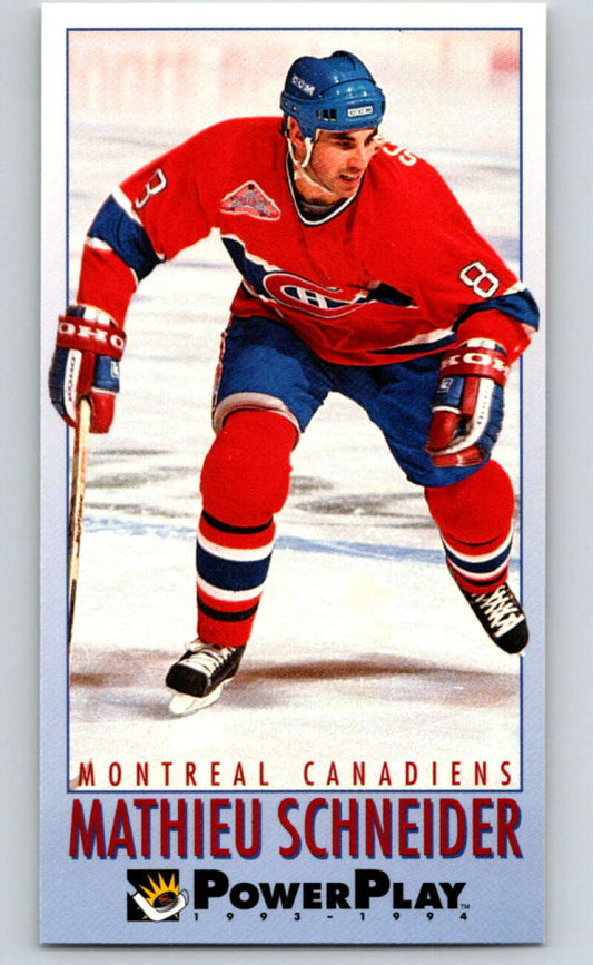 1993-94 PowerPlay #134 Mathieu Schneider  Montreal Canadiens  V77668 Image 1