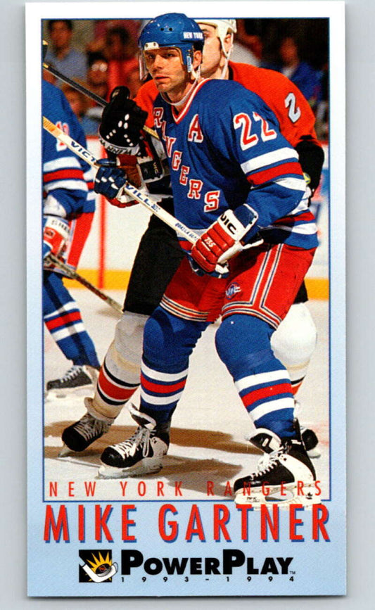1993-94 PowerPlay #157 Mike Gartner  New York Rangers  V77711 Image 1