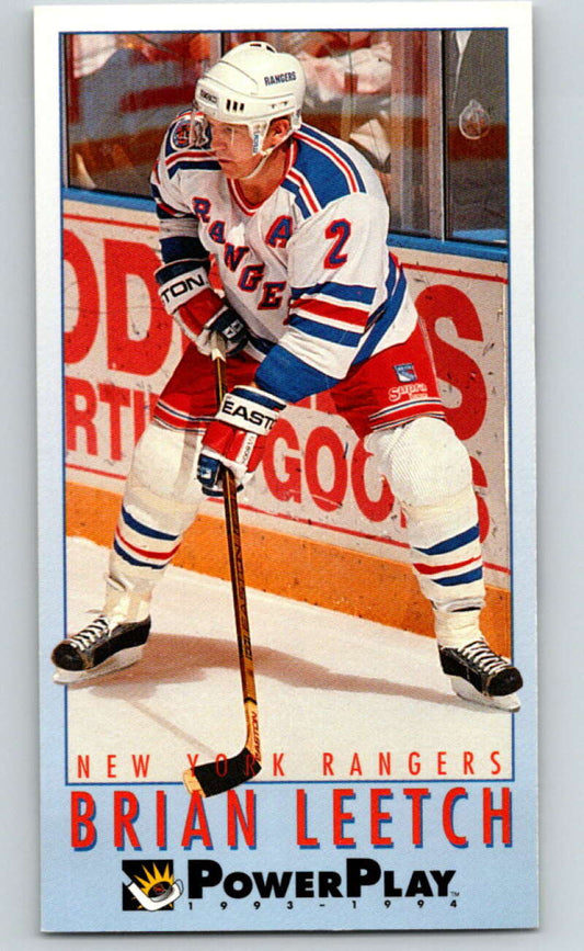1993-94 PowerPlay #160 Brian Leetch  New York Rangers  V77718 Image 1