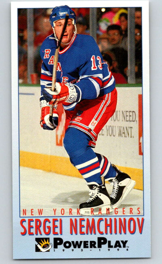 1993-94 PowerPlay #163 Sergei Nemchinov  New York Rangers  V77722 Image 1