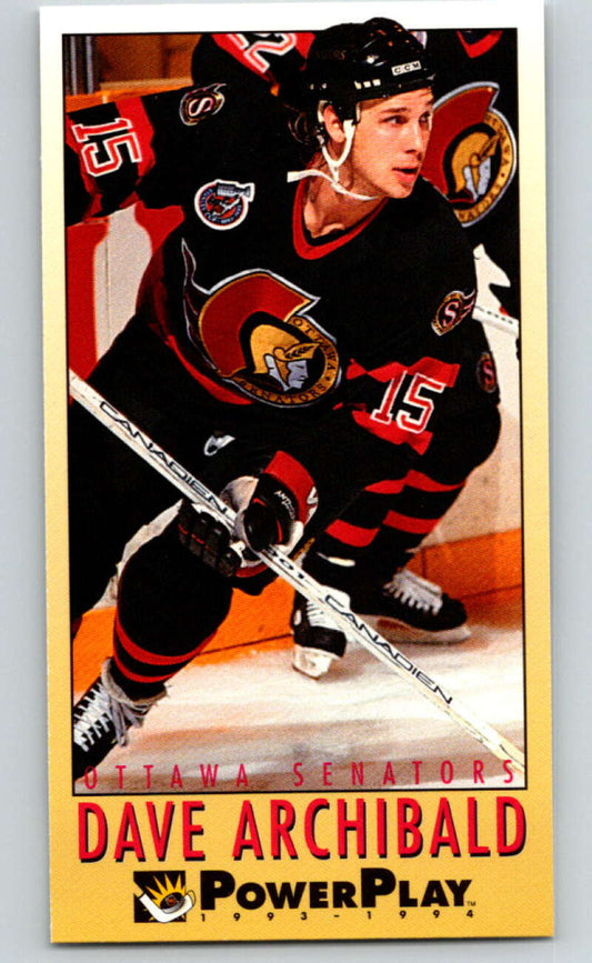 1993-94 PowerPlay #168 Dave Archibald  Ottawa Senators  V77730 Image 1