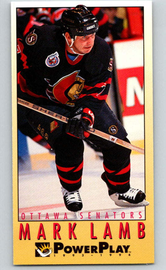 1993-94 PowerPlay #171 Mark Lamb  Ottawa Senators  V77738 Image 1