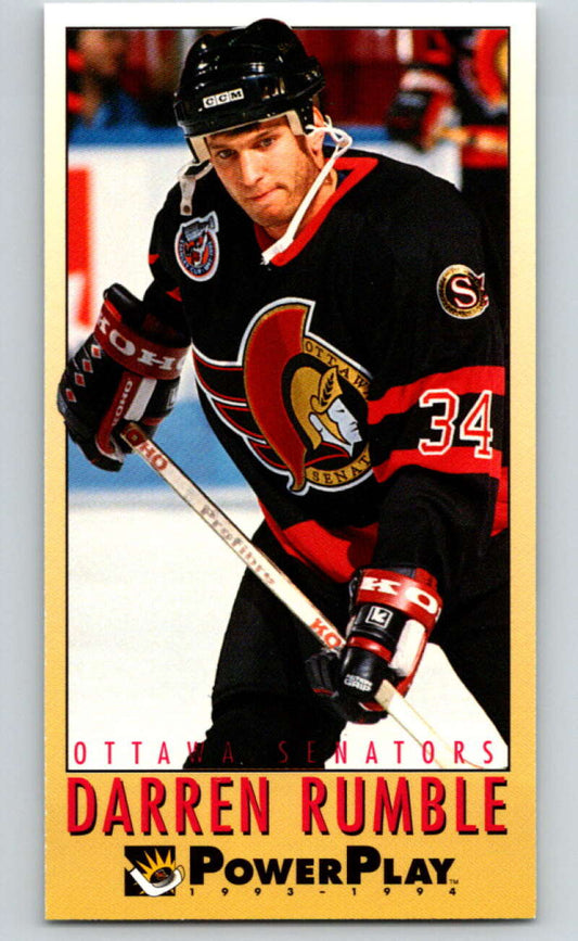 1993-94 PowerPlay #173 Darren Rumble  Ottawa Senators  V77740 Image 1
