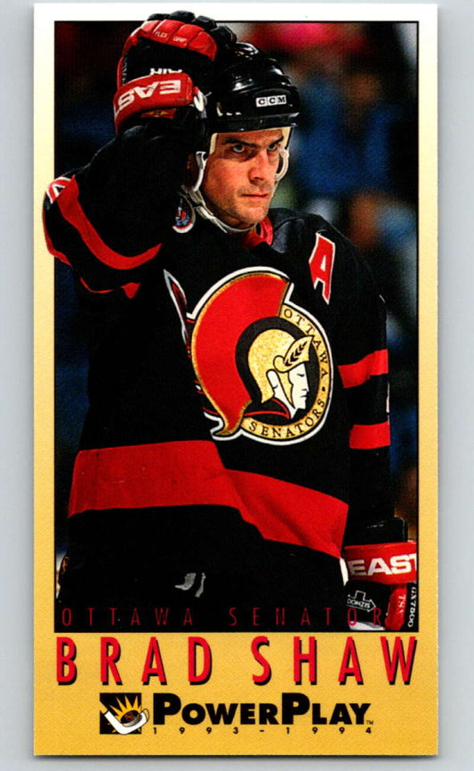 1993-94 PowerPlay #175 Brad Shaw  Ottawa Senators  V77744 Image 1