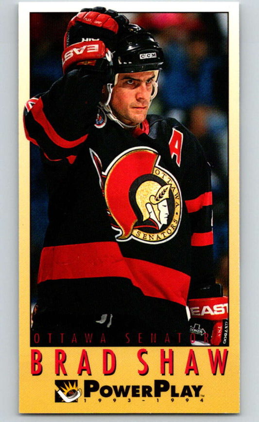 1993-94 PowerPlay #175 Brad Shaw  Ottawa Senators  V77745 Image 1