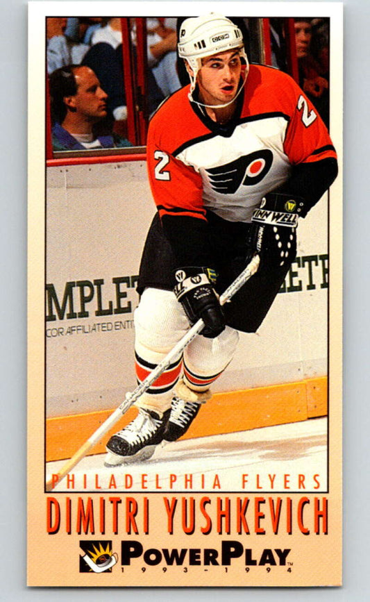 1993-94 PowerPlay #186 Dimitri Yushkevich  Philadelphia Flyers  V77763 Image 1