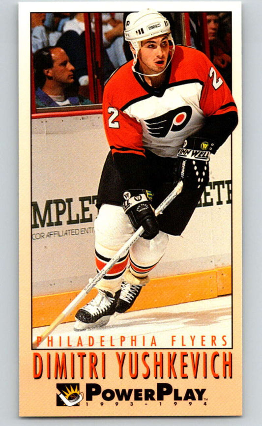 1993-94 PowerPlay #186 Dimitri Yushkevich  Philadelphia Flyers  V77764 Image 1