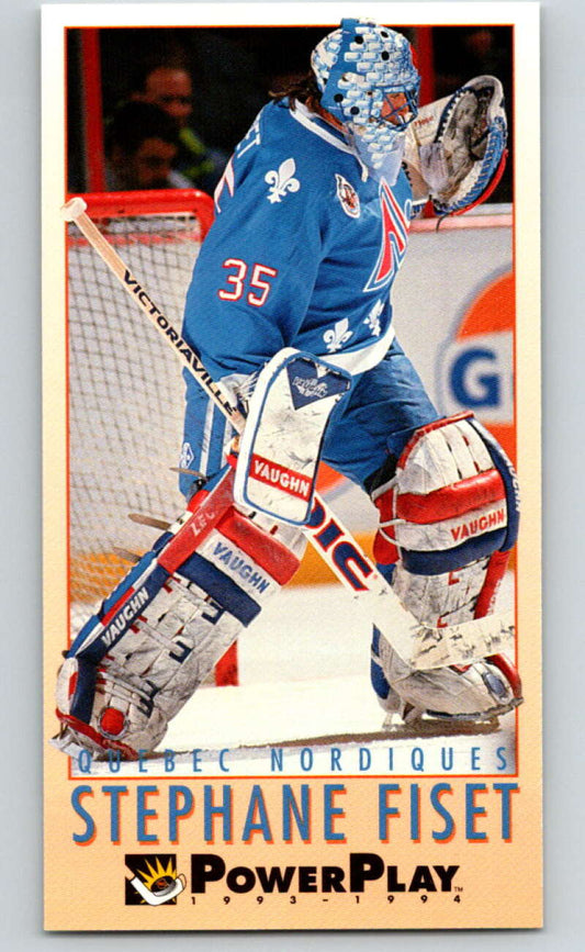 1993-94 PowerPlay #198 Stephane Fiset  Quebec Nordiques  V77790 Image 1
