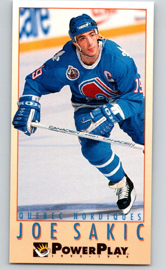 1993-94 PowerPlay #204 Joe Sakic  Quebec Nordiques  V77802 Image 1
