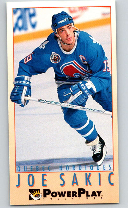 1993-94 PowerPlay #204 Joe Sakic  Quebec Nordiques  V77803 Image 1