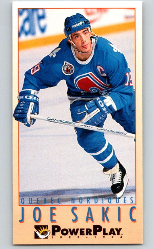 1993-94 PowerPlay #204 Joe Sakic  Quebec Nordiques  V77804 Image 1